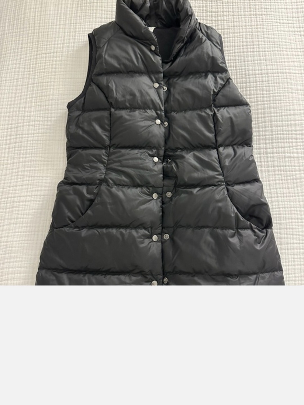 lululemon athletica Black Quilted Long Puffer Vest